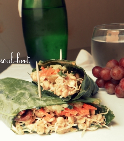 sprouted lentil wraps